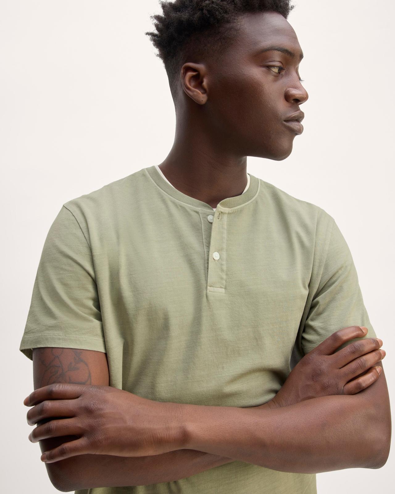 The Essential Organic Garment-Dyed Henley Product Image