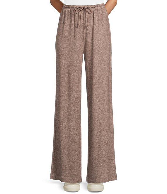 GB Hacci Wide Leg Coordinating Drawstring Pants Product Image