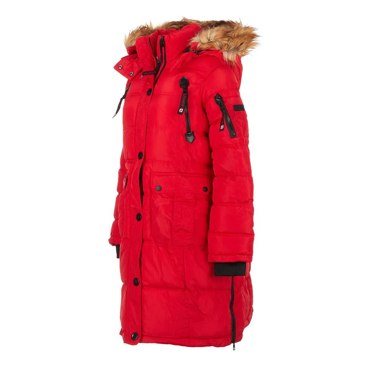 Canada Weather Gear Women's Long Puffer with Sherpa Lined Hood Product Image