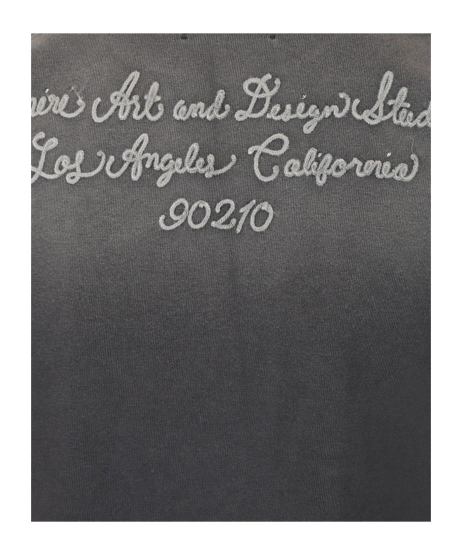 AMIRI Black Crewneck T-shirt With Logo Lettering On Front And Rear Product Image