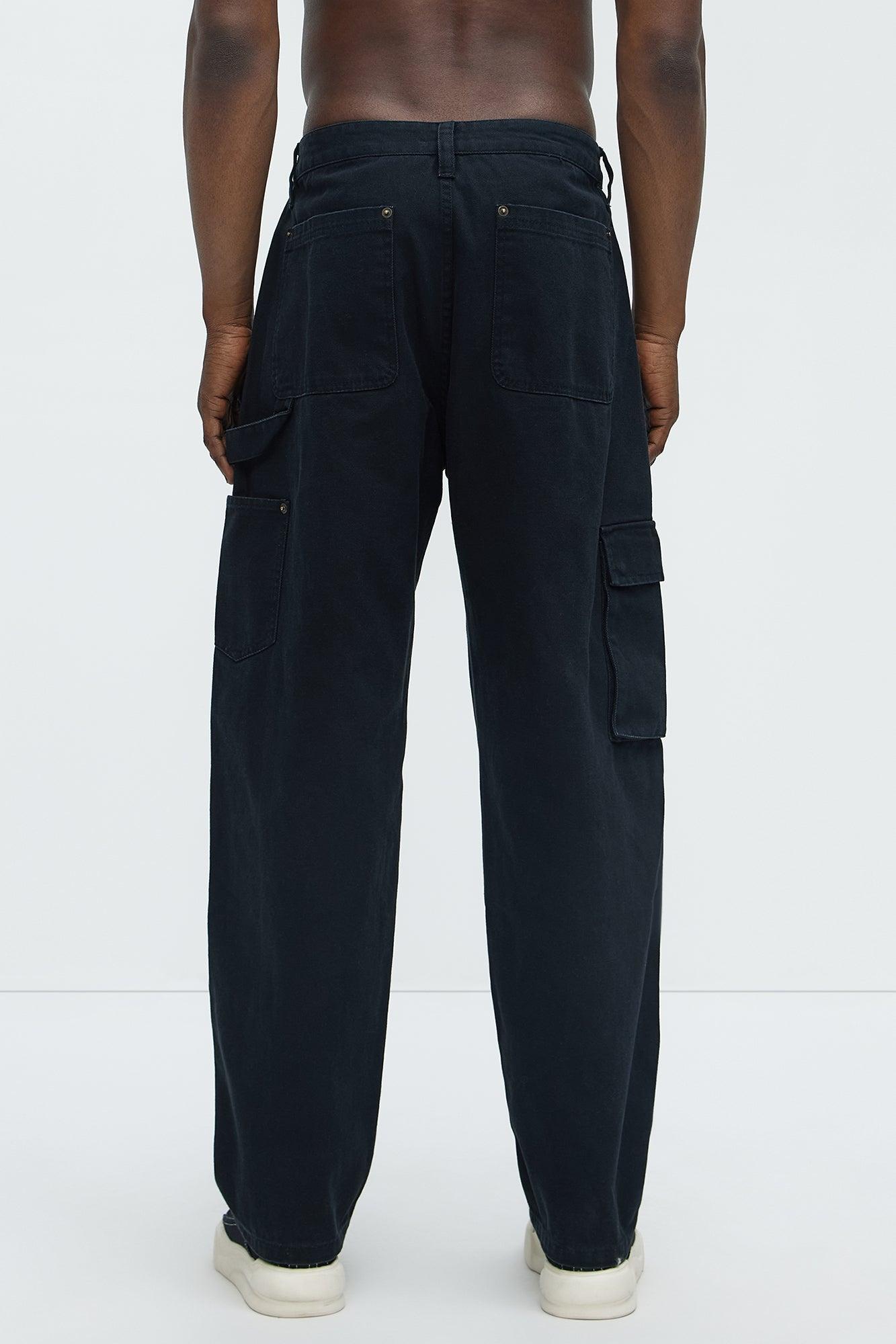 Alexander Utility Straight Cargo Pants - Black Product Image