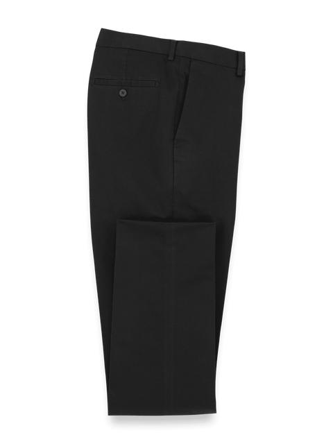 Non-Iron Cotton Stretch Twill Pant - Black Product Image
