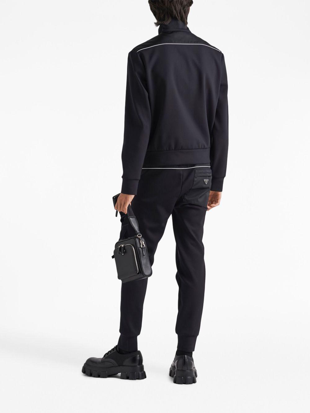 Re-Nylon panelled zip-up jacket Product Image