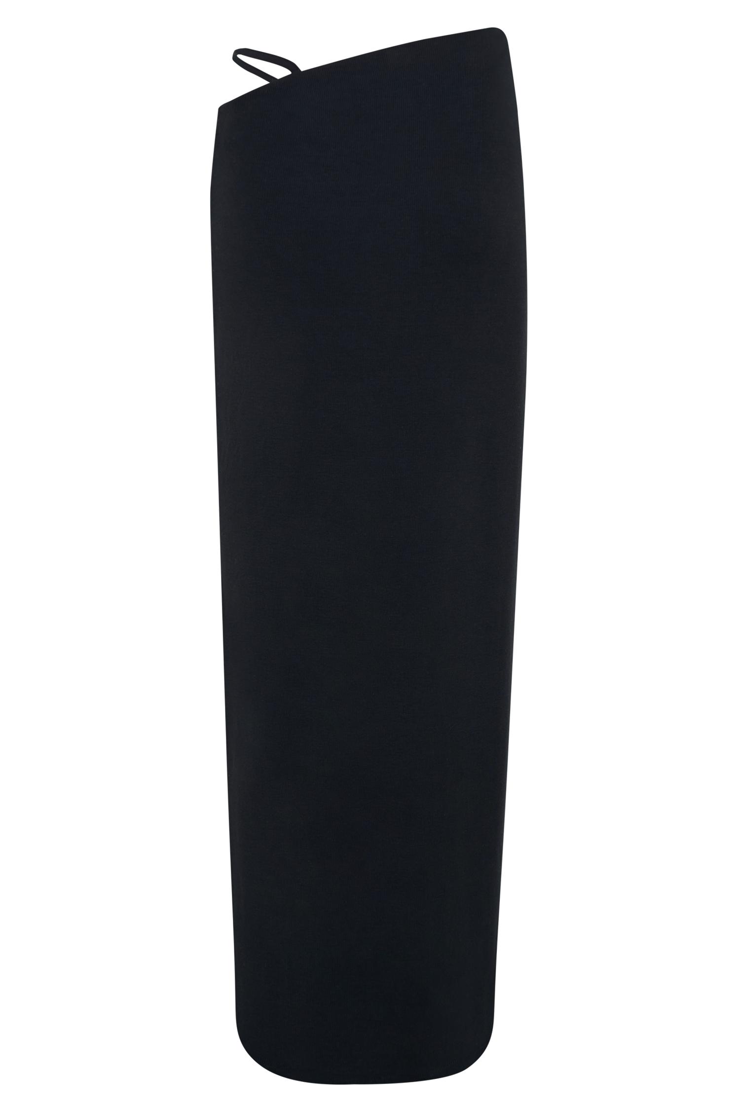 Natalia Modal Buckle Maxi Skirt - Black Product Image