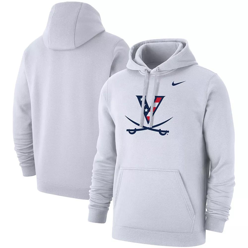 Men's Nike Virginia Cavaliers Red, White & Hoo Club Fleece Pullover Hoodie,  Product Image