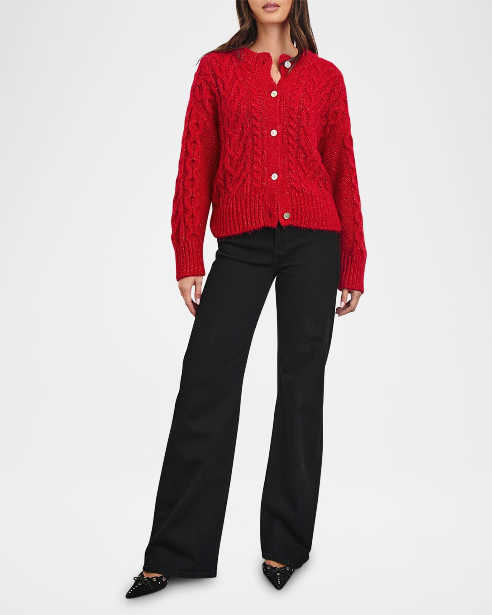 Amelie Cable-Knit Cardigan Product Image