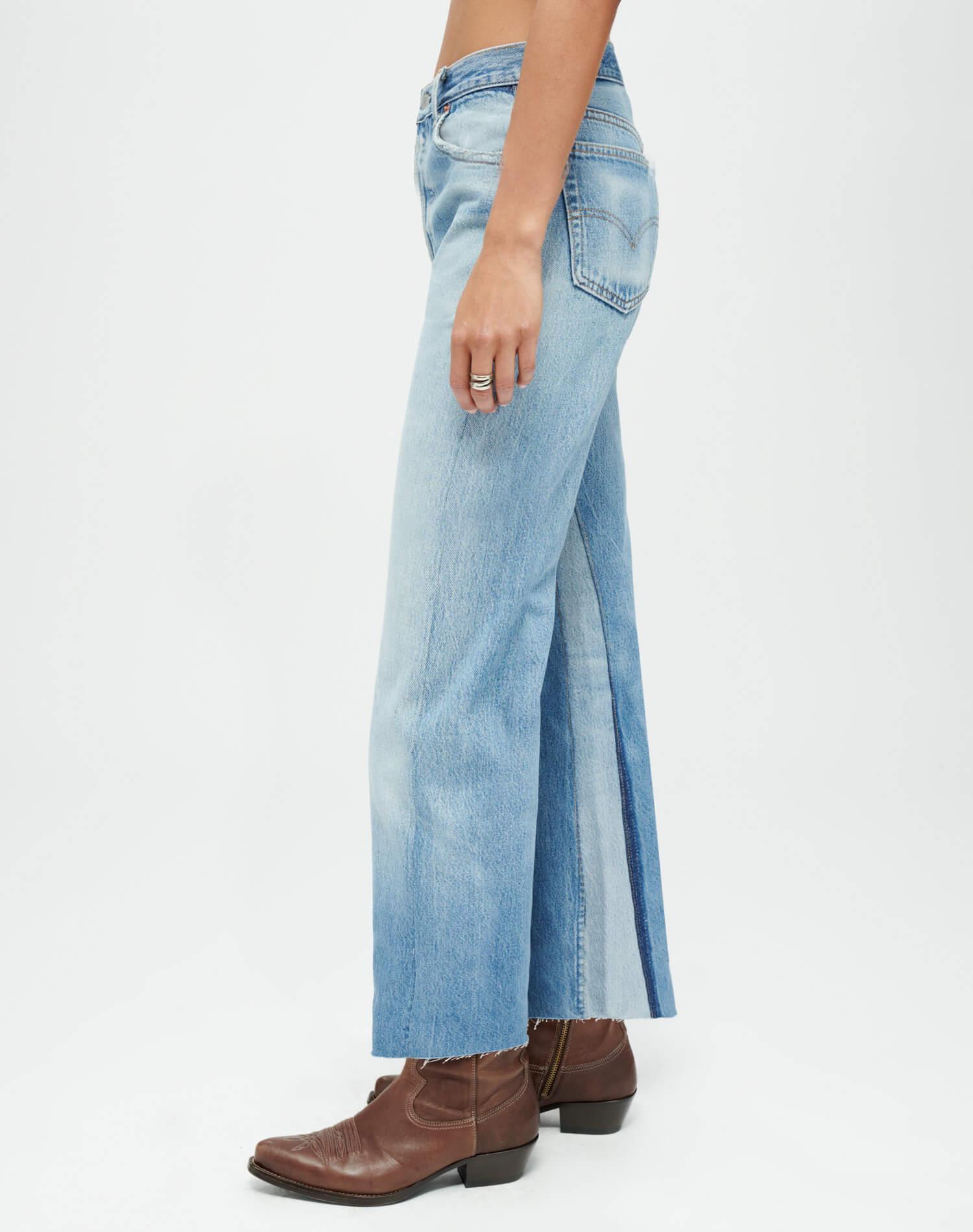Levi's High Rise Wide Leg Crop - Indigo Female Product Image