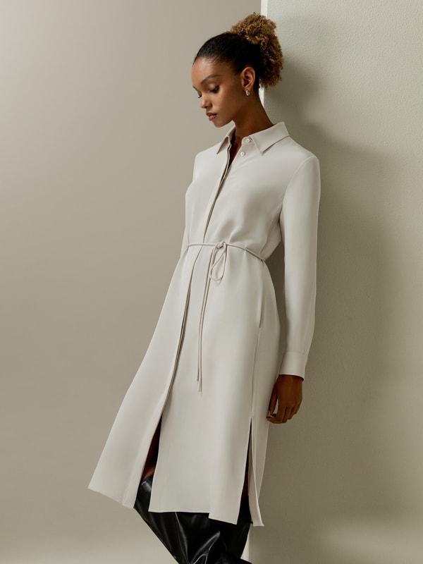 Rope Tie Plain Drape Dress Product Image