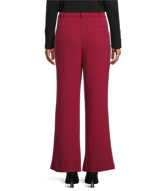 Investments Petite Flare Leg Pull-On Basket Weave Pants Product Image
