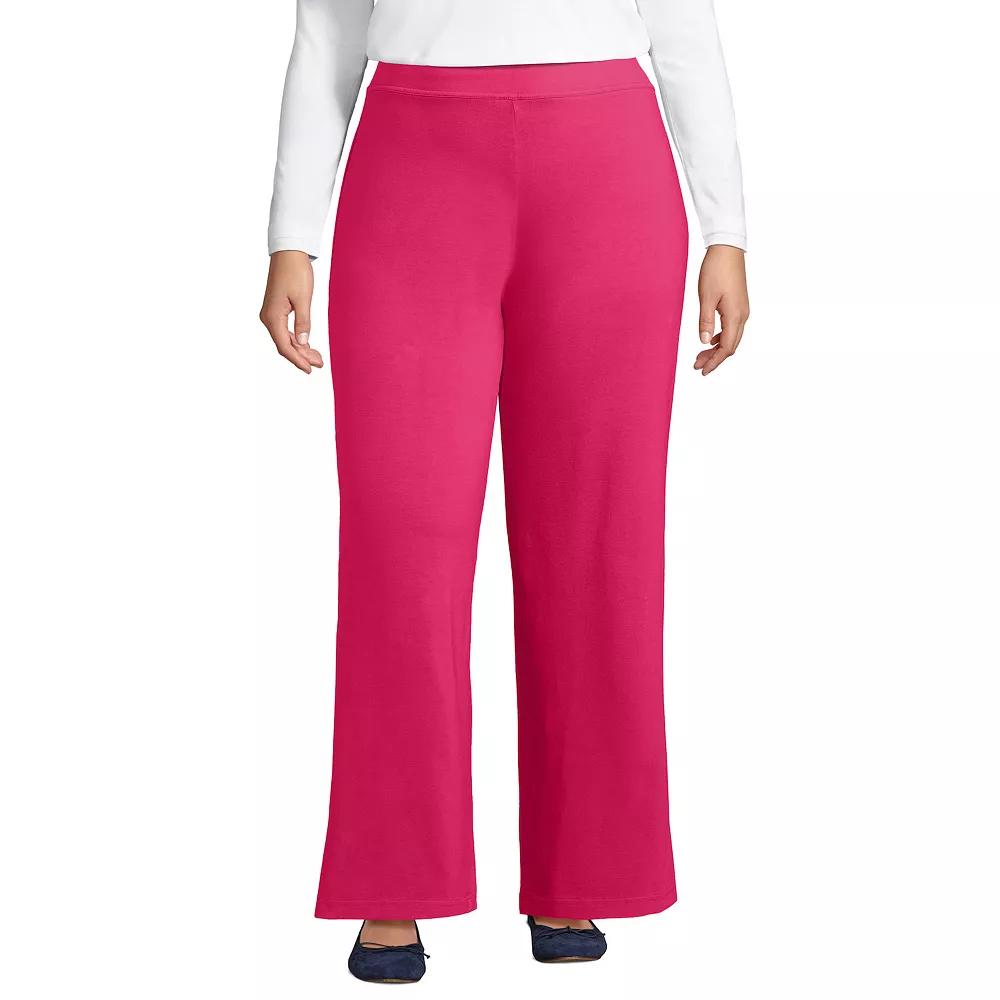 Plus Size Lands' End Starfish Mid Rise Wide Leg Pull On Pants, Women's, Size: 1XL, Spiced Rhubarb Product Image