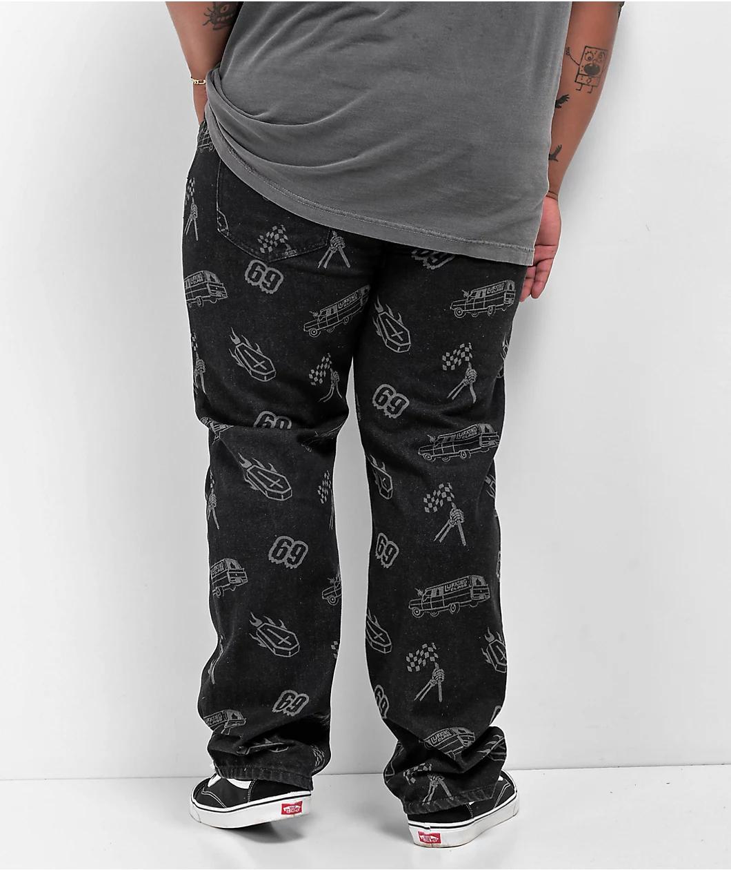 Lurking Class by Sketchy Tank Burnout Black Denim Jeans Product Image