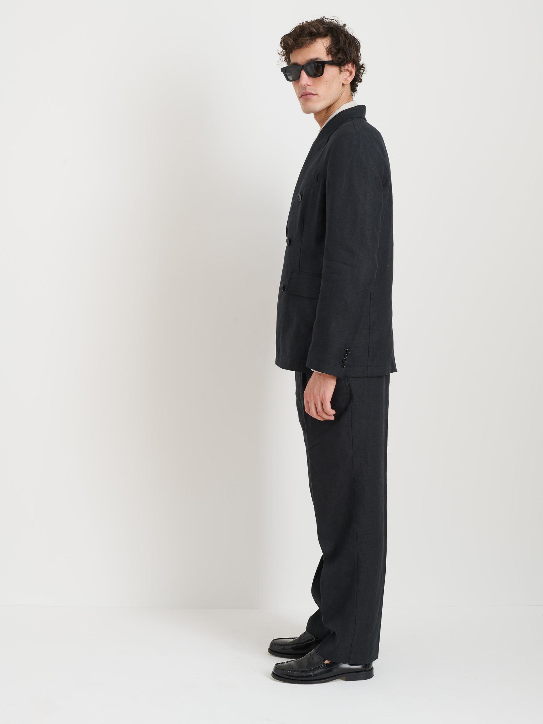 Double Breasted Blazer In Linen Product Image