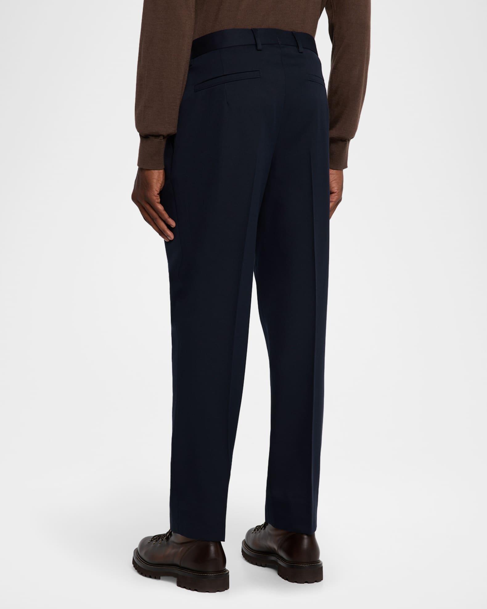 Men's Cotton and Wool Single-Pleated Pants Product Image
