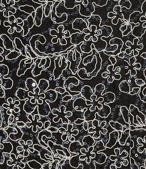 Alex Evenings Petite Size Sleeveless Halter Neck Lace Sequin Dress Product Image