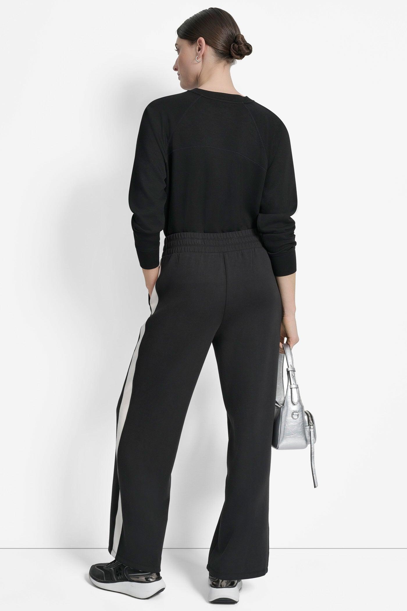 HIGH-RISE STRIPED WIDE-LEG SWEATPANT Product Image