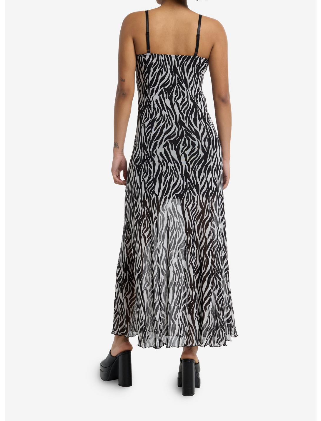 Zebra Print Slip Maxi Dress Product Image