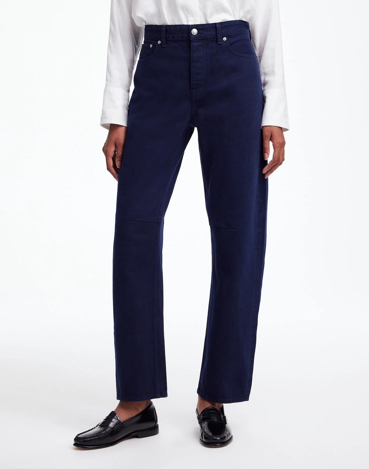 The Petite Darted Barrel-Leg Jean in Garment Dye Product Image