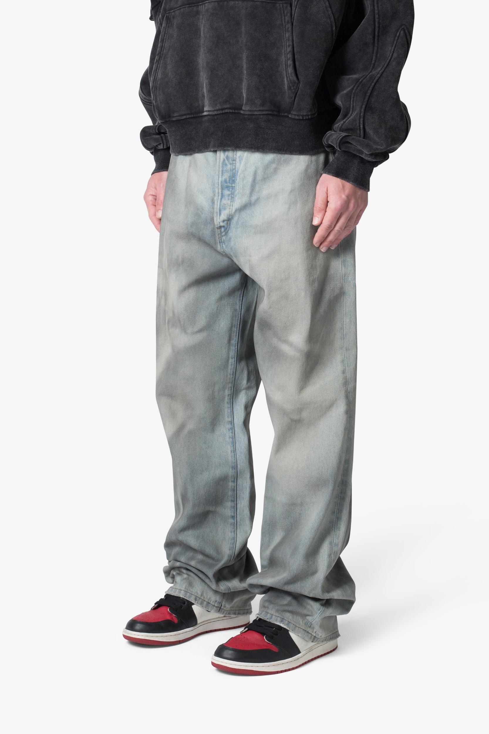 Ultra Baggy Oil Stain Denim - Vintage Blue Product Image