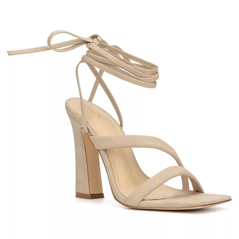 New York & Company Ines Women's Lace-Up Dress Sandals, Size: 10, Black Product Image