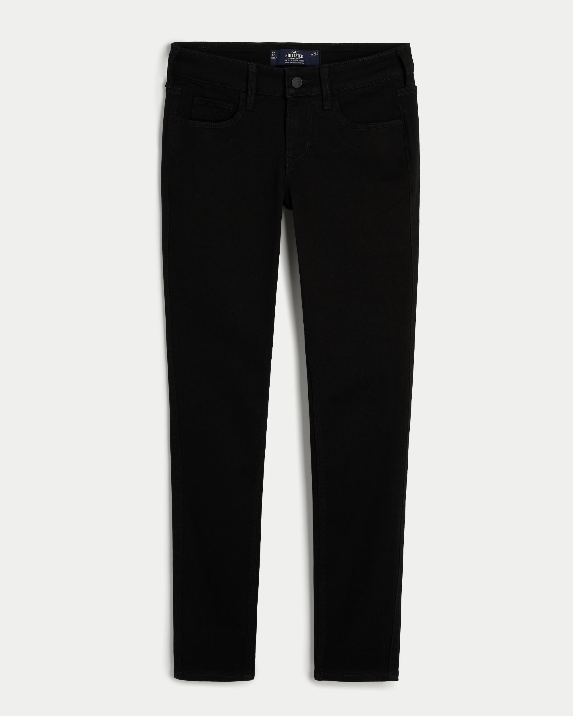 Low-Rise Black Super Skinny Jeans Product Image