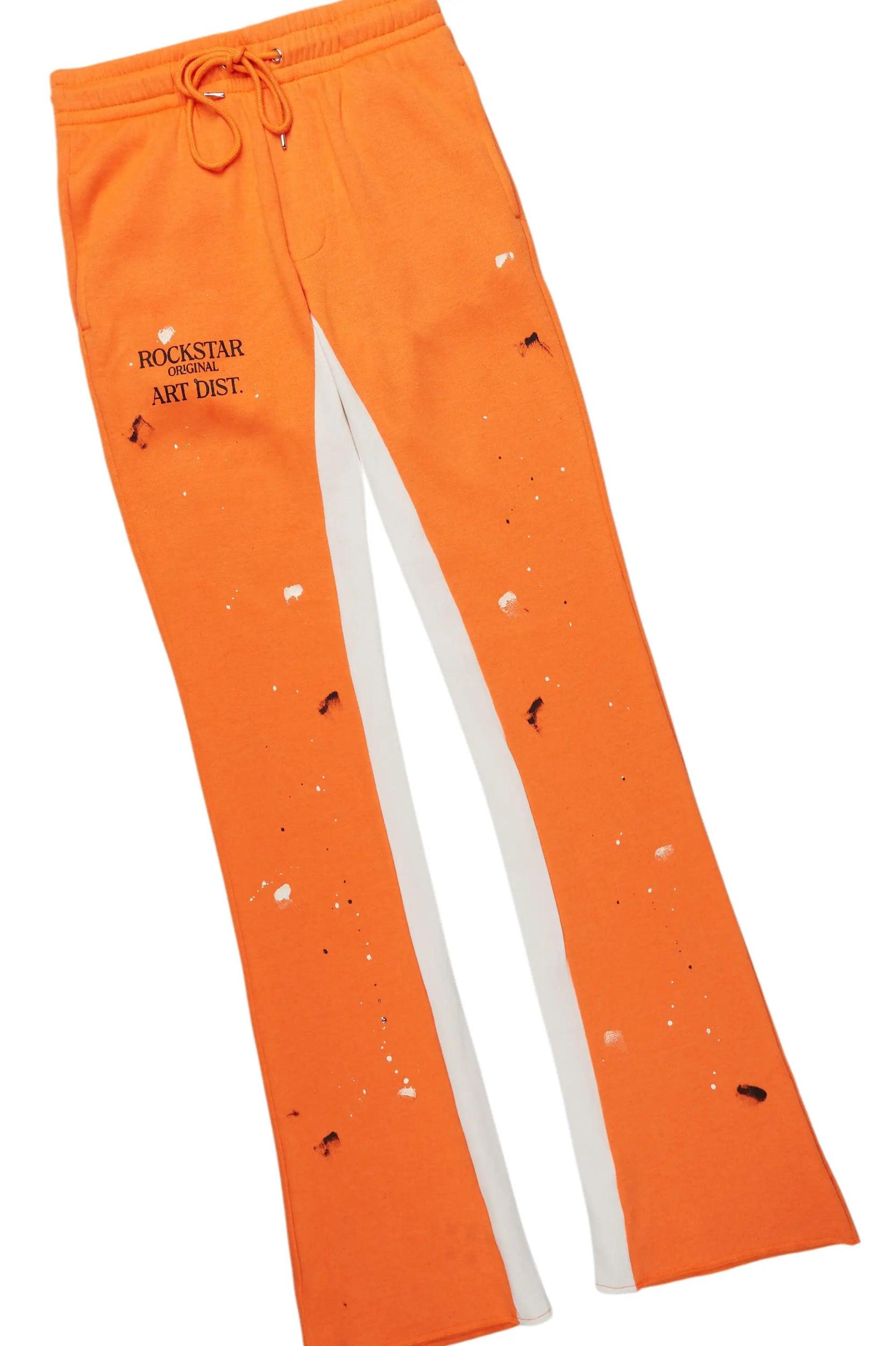 Jaco Orange Hoodie Baggy Fit Pant Track Set Male Product Image