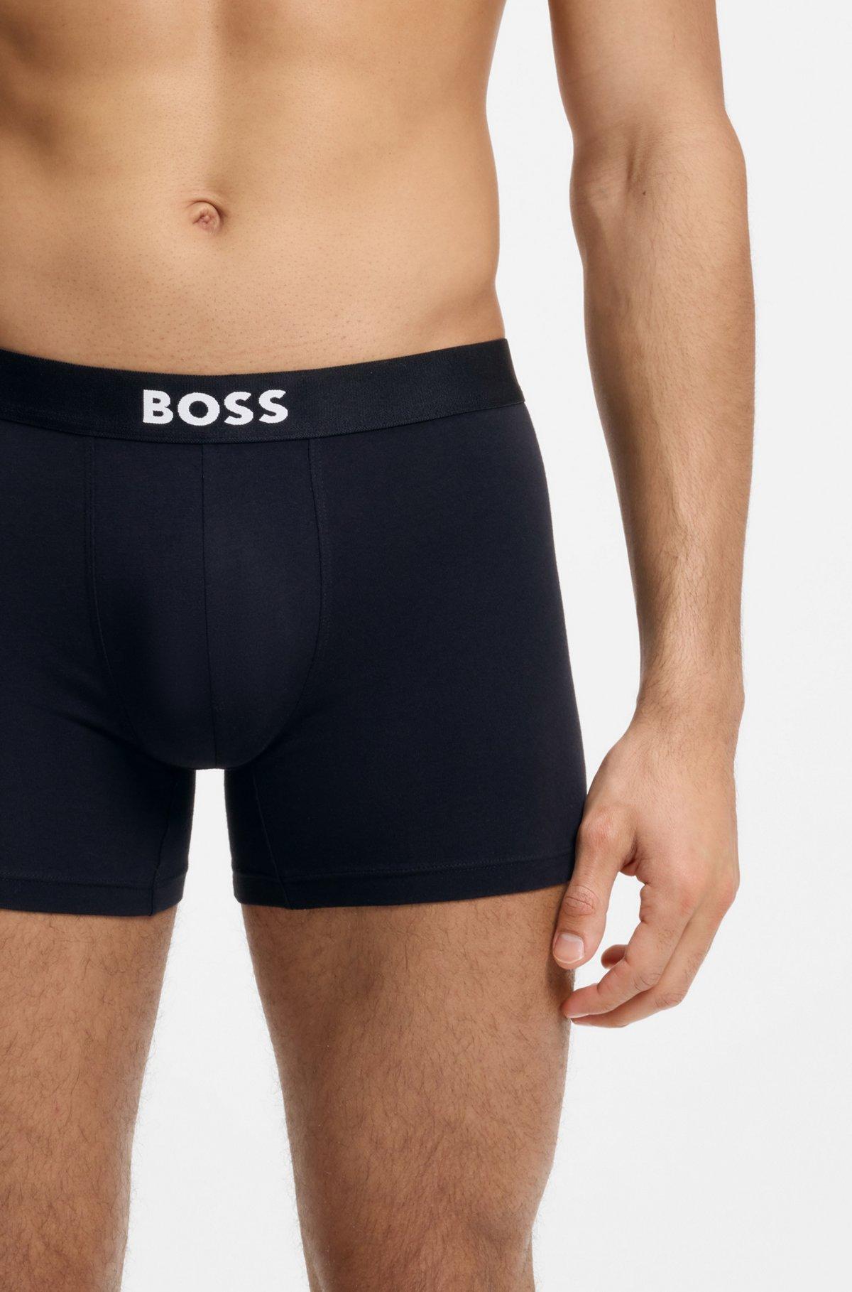 Three-pack of boxer briefs in stretch cotton Product Image