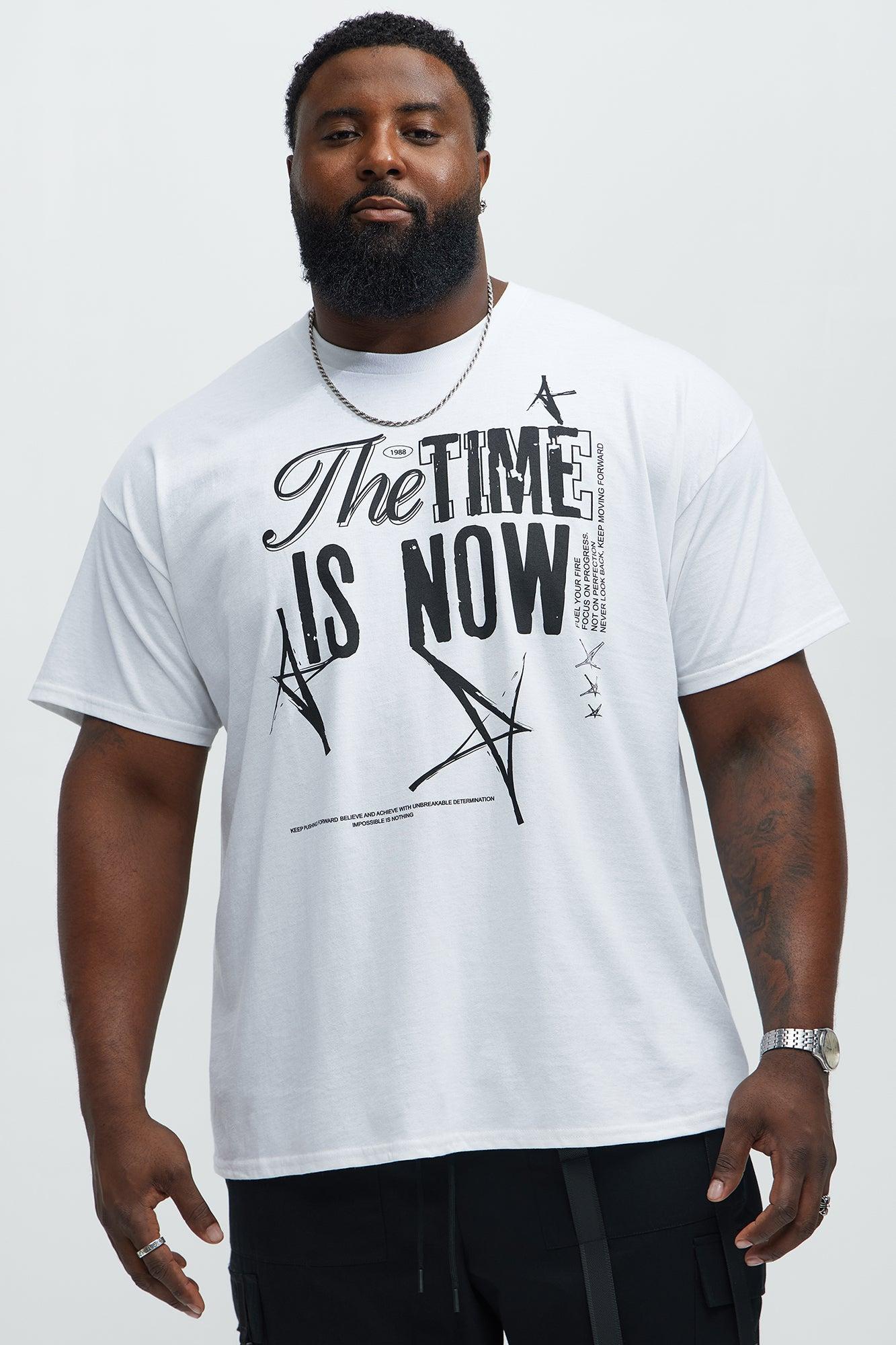 The Time Is Now Short Sleeve Tee - White Male Product Image
