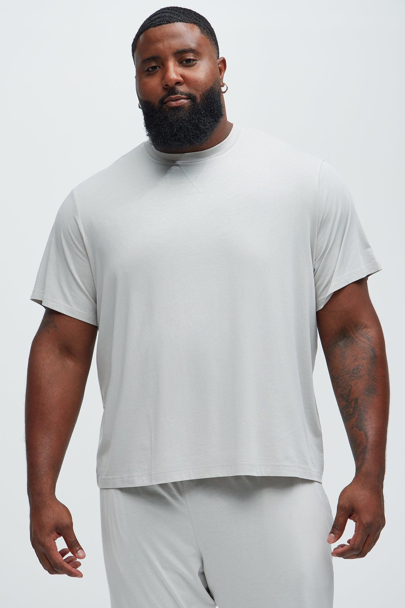 Essential Modal Lounge Short Sleeve Tee - Grey Product Image