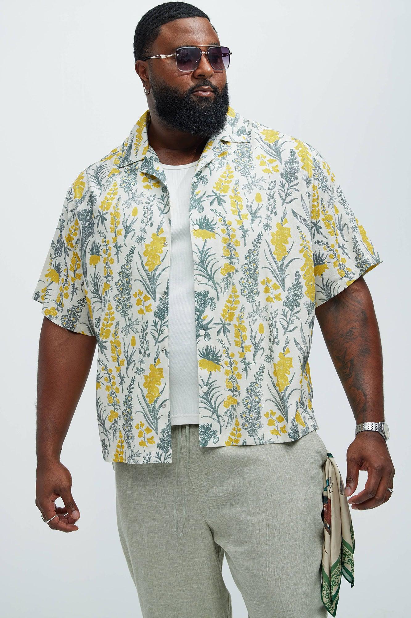 Wesley Linen Shirt - Yellow/combo Product Image