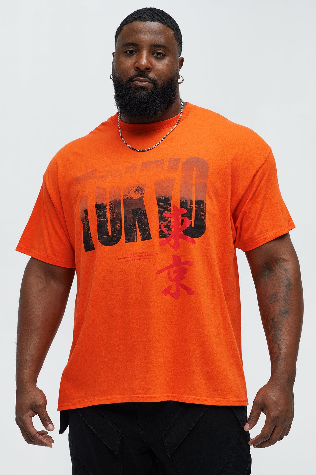 Tokyo Crew Neck Short Sleeve T shirt - Orange Product Image