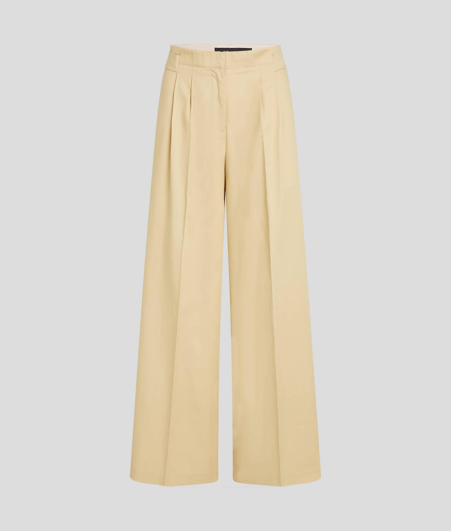 DOUBLE-PLEATED WIDE-LEG PANTS Product Image