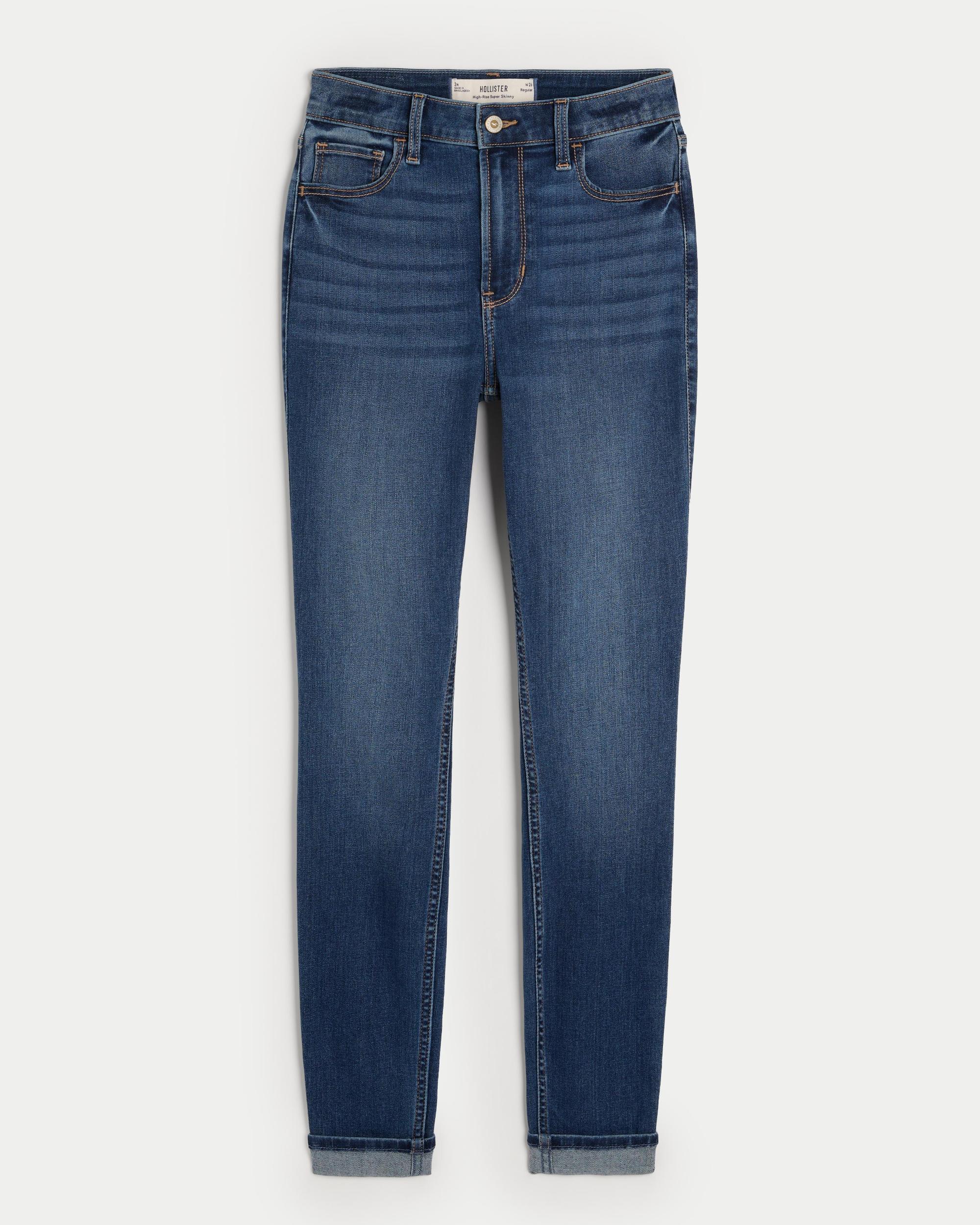 High-Rise Dark Wash Super Skinny Jeans Product Image