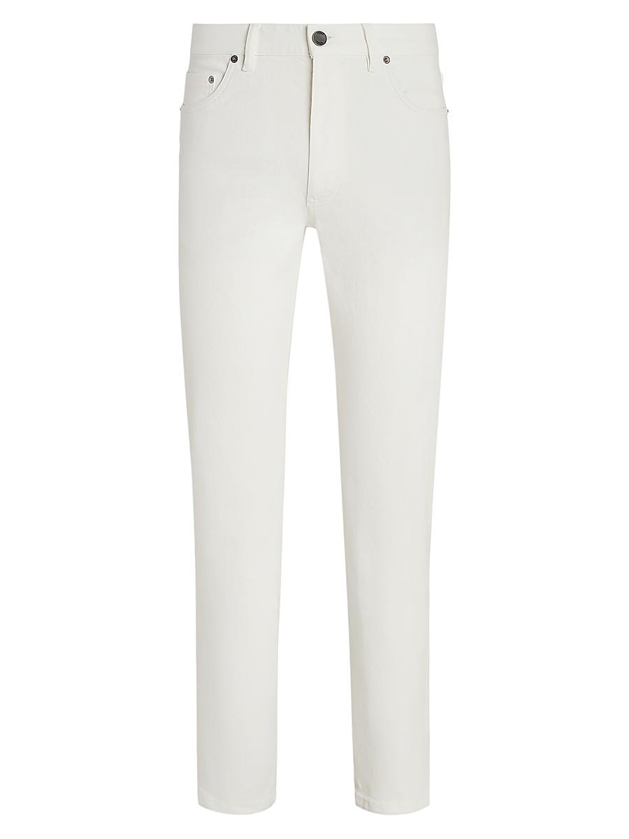 Mens Rinse-Washed Stretch Cotton Roccia Jeans Product Image