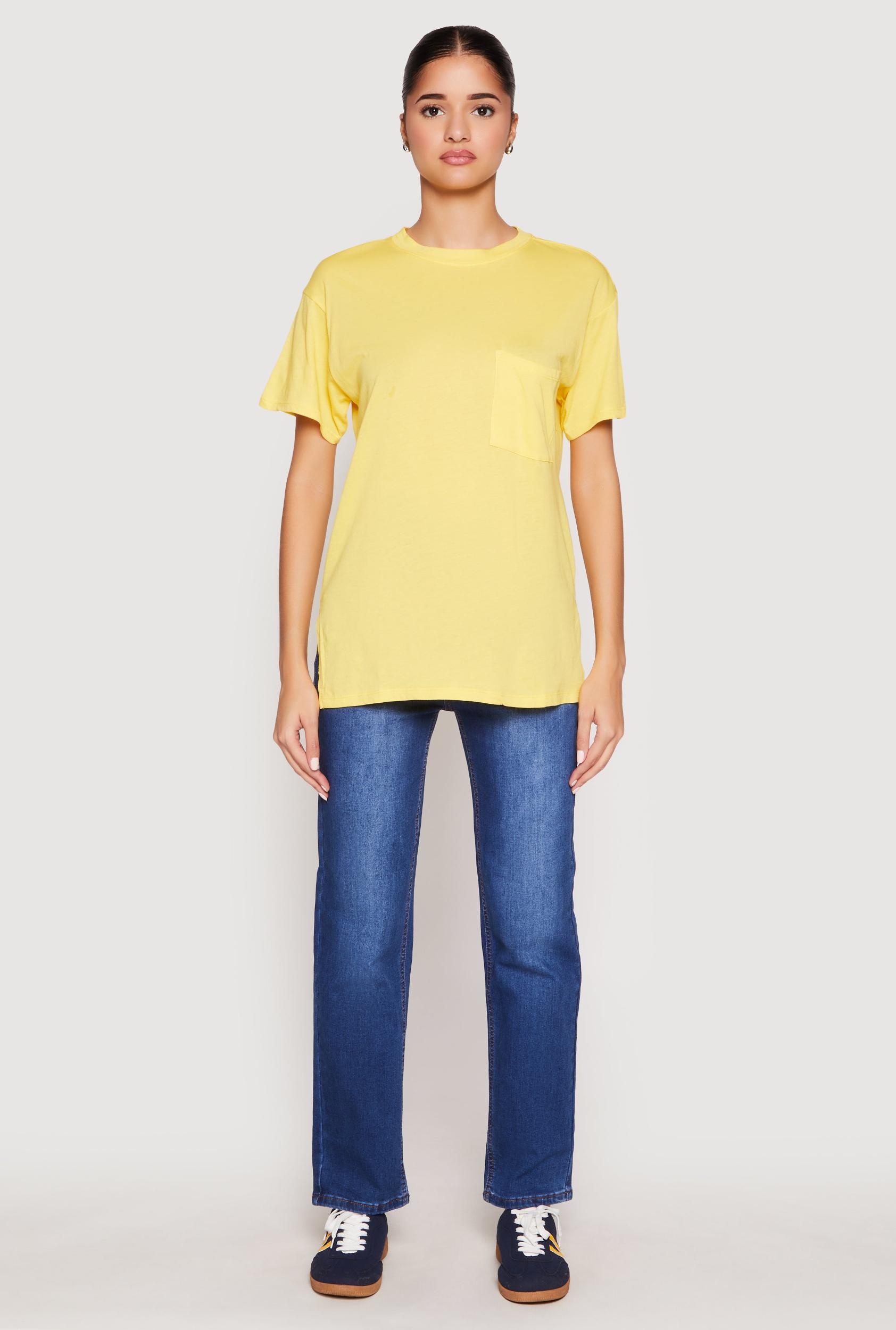 Womens Side Slit Pocket T Shirt Product Image