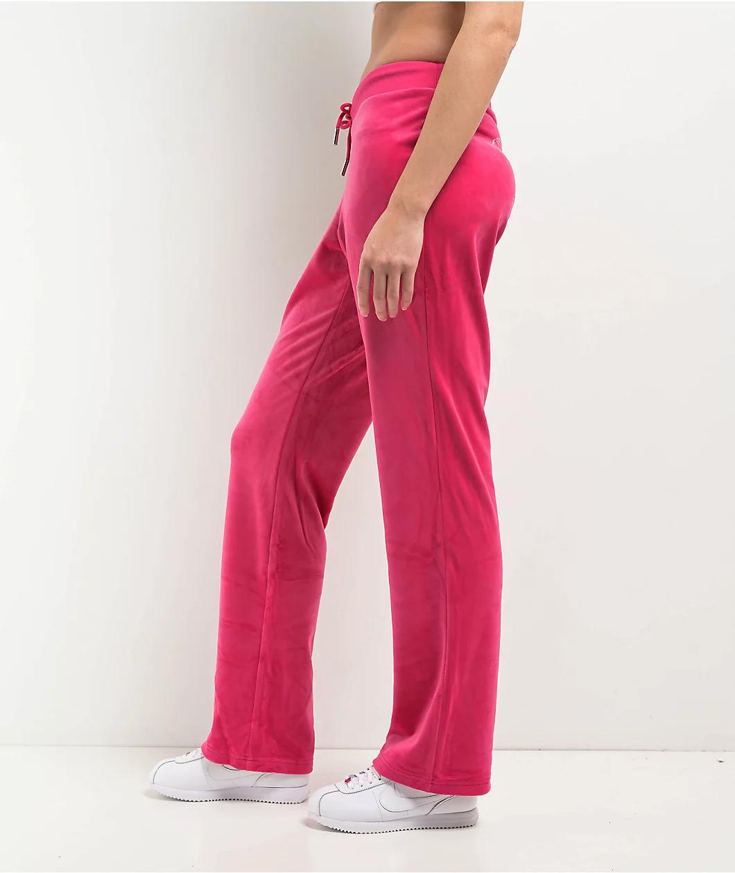 Juicy Couture OG Big Bling Free Love Velour Track Pants Product Image