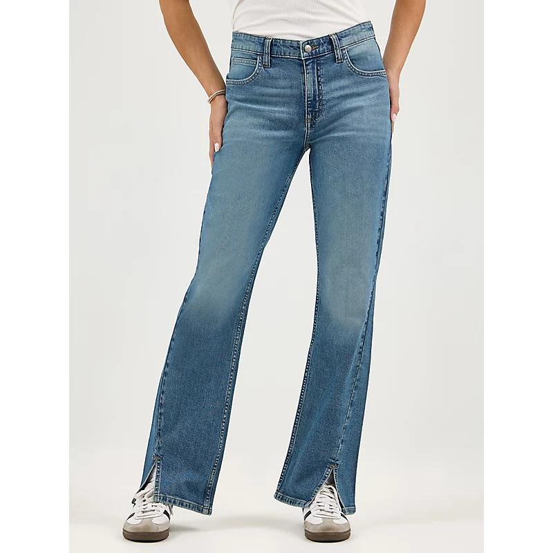 Womens Forward Curved Seam Split Bootcut Jeans Product Image