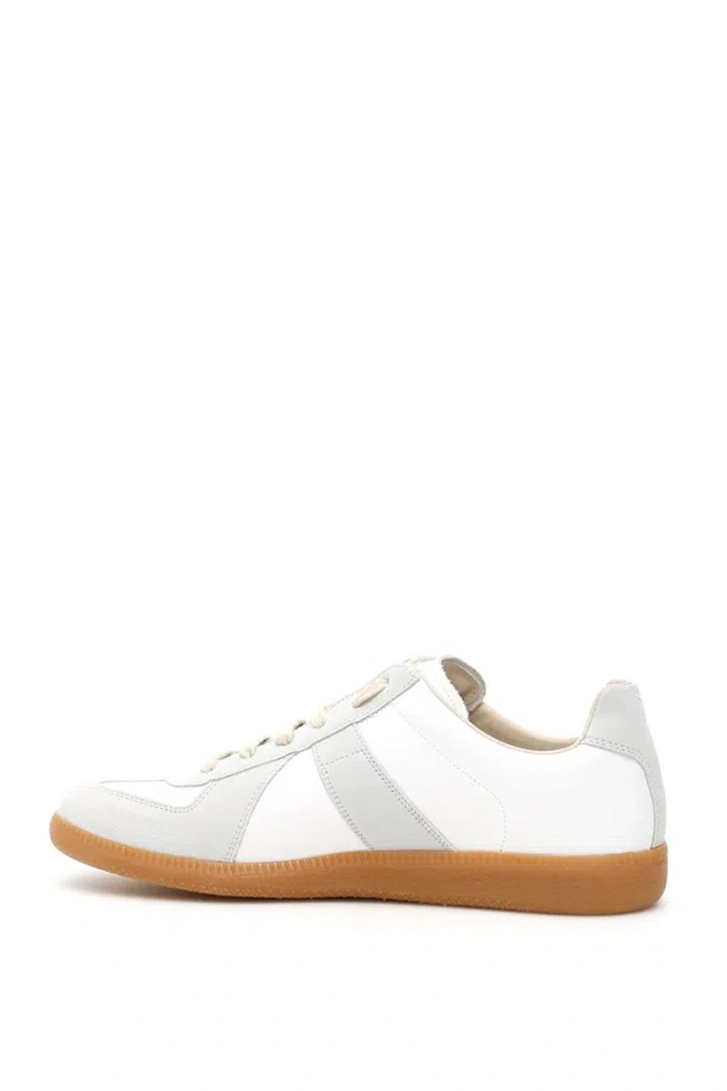 MAISON MARGIELA Replica Leather And Suede Sneakers In White Product Image