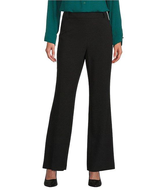 Investments Petite Flare Leg Pull-On Basket Weave Pants Product Image