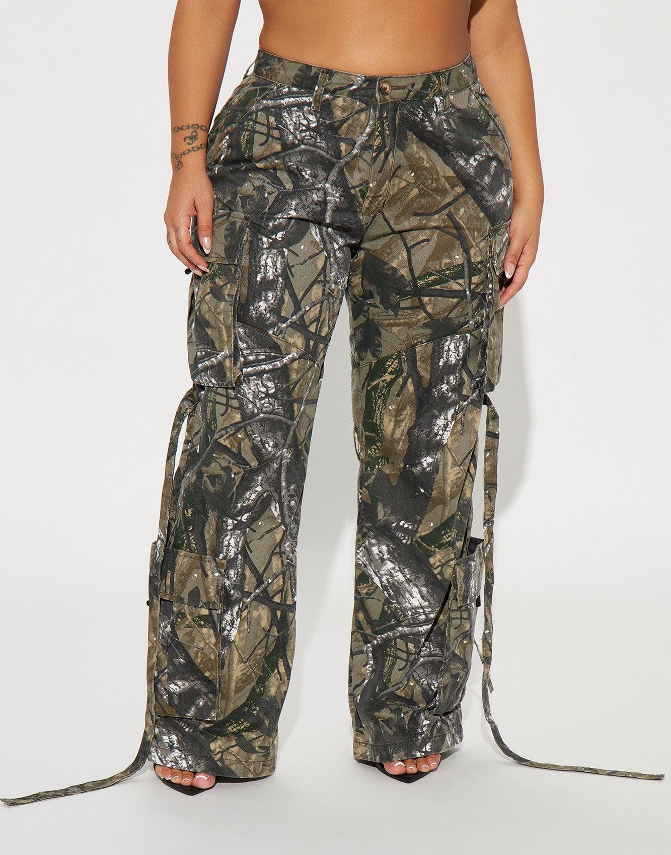 Level You Up Tree Camo Cargo Pant - Olive/combo Product Image