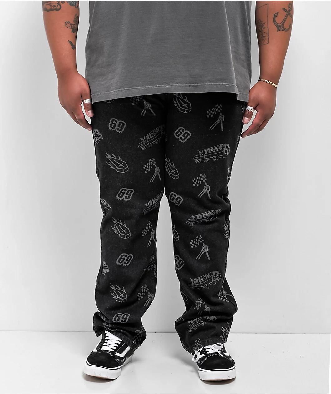 Lurking Class by Sketchy Tank Burnout Black Denim Jeans Product Image