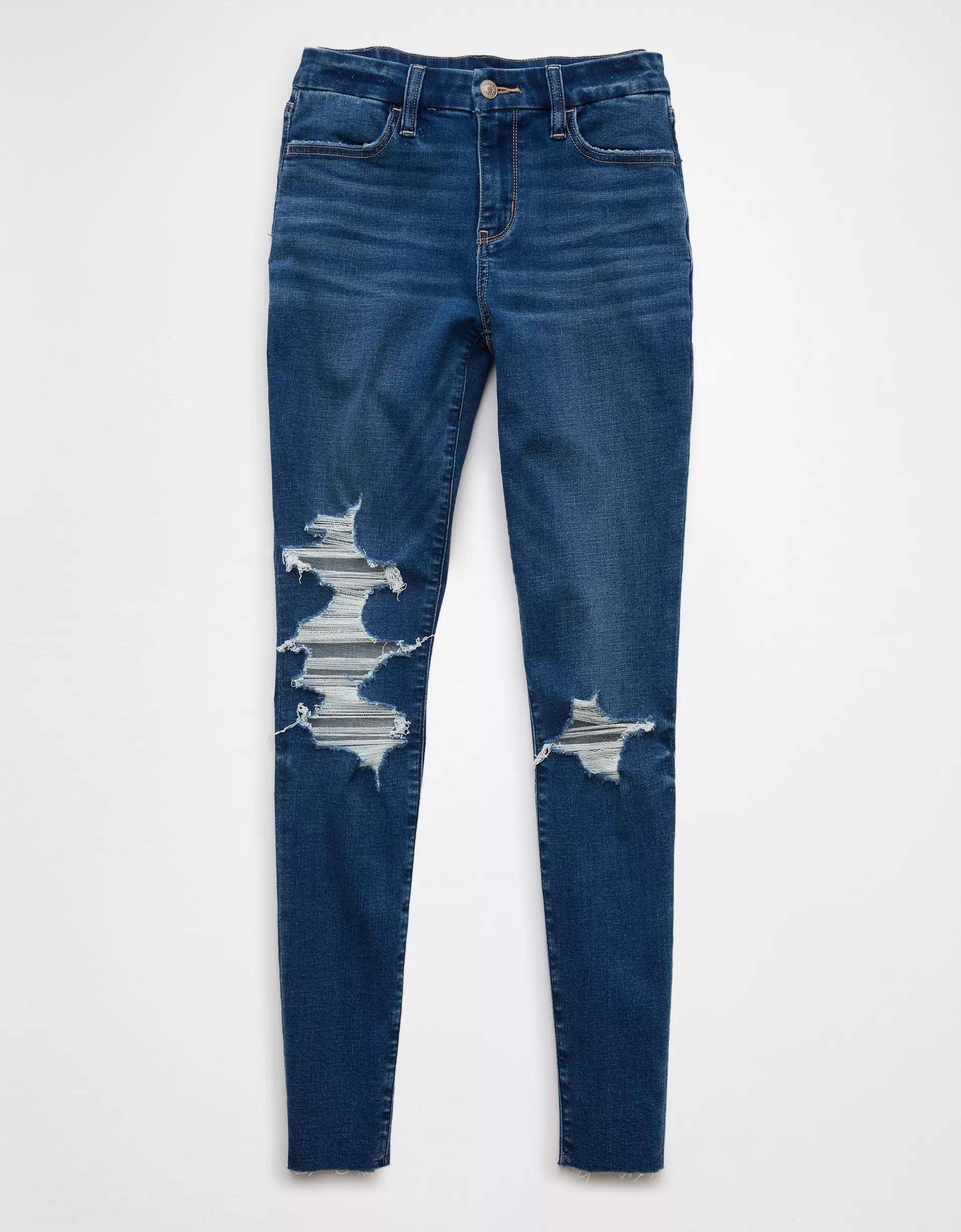 AE Next Level Curvy Ripped High-Waisted Jegging Product Image
