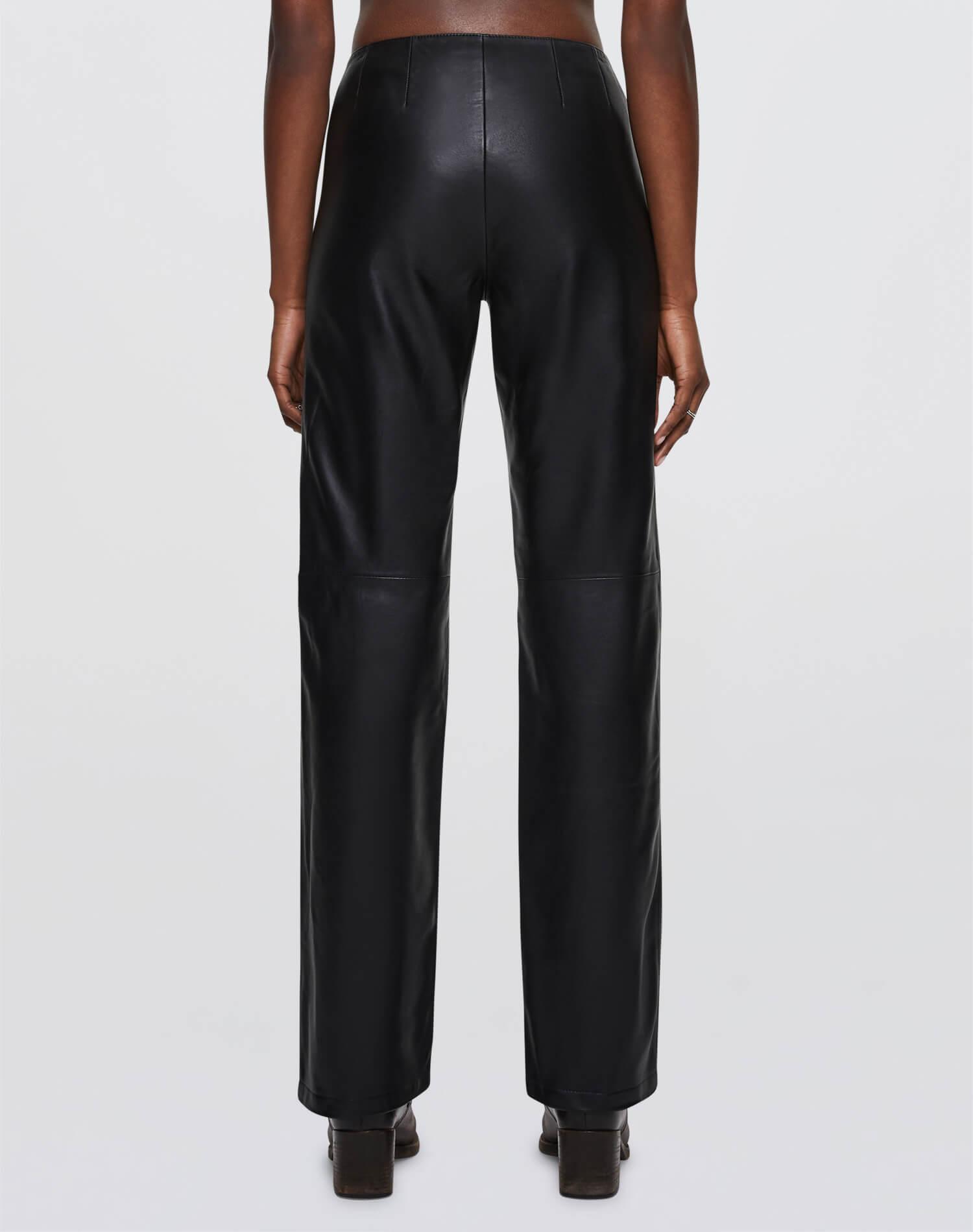 Western Leather Pant - Black Product Image