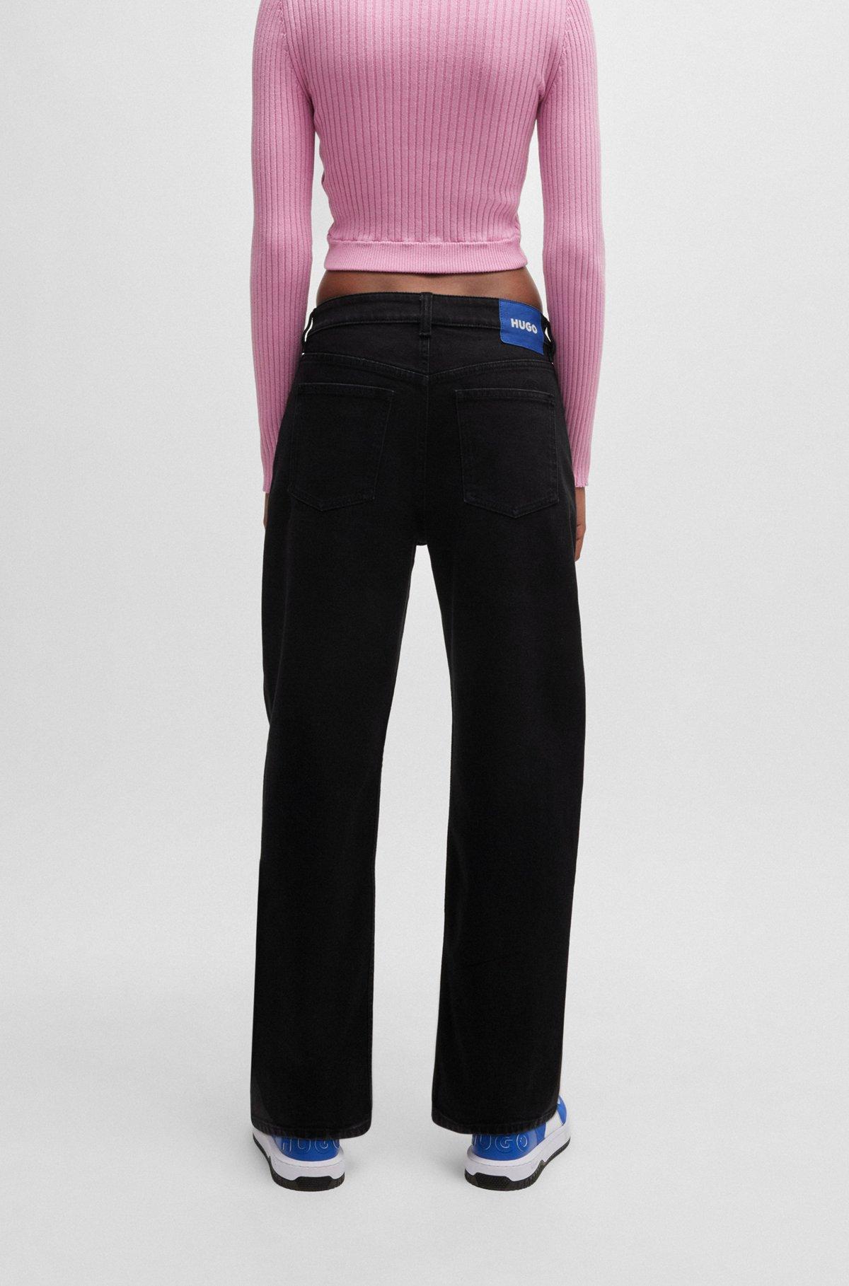 Slim-fit jeans in black stretch denim Product Image