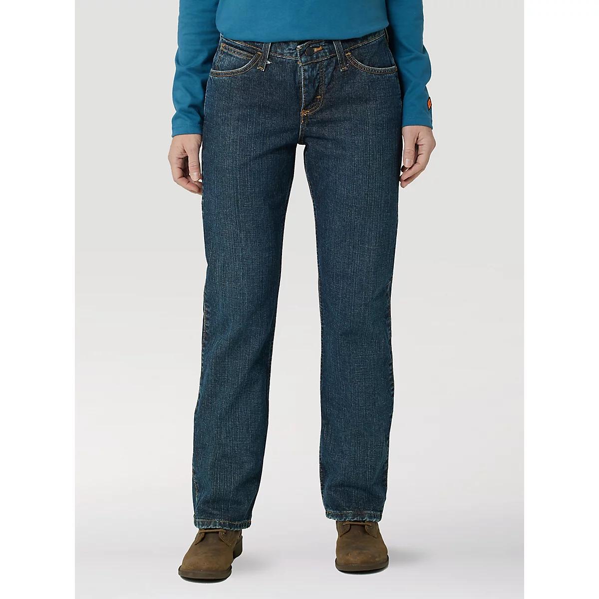 Women's Wrangler® FR Flame-Resistant Bootcut Jean in Crosshatch Product Image