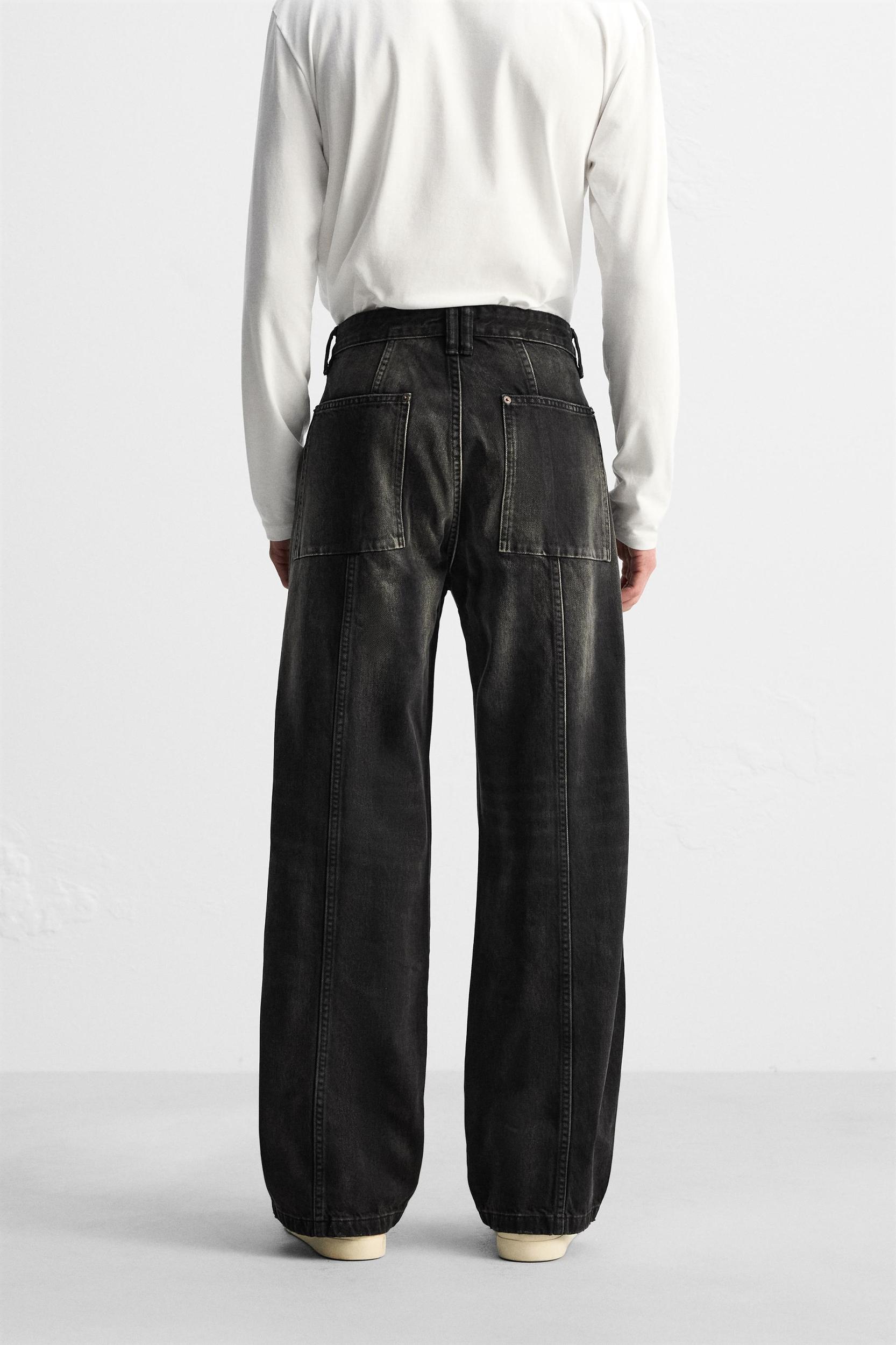 BAGGY FIT JEANS WITH SEAMS Product Image