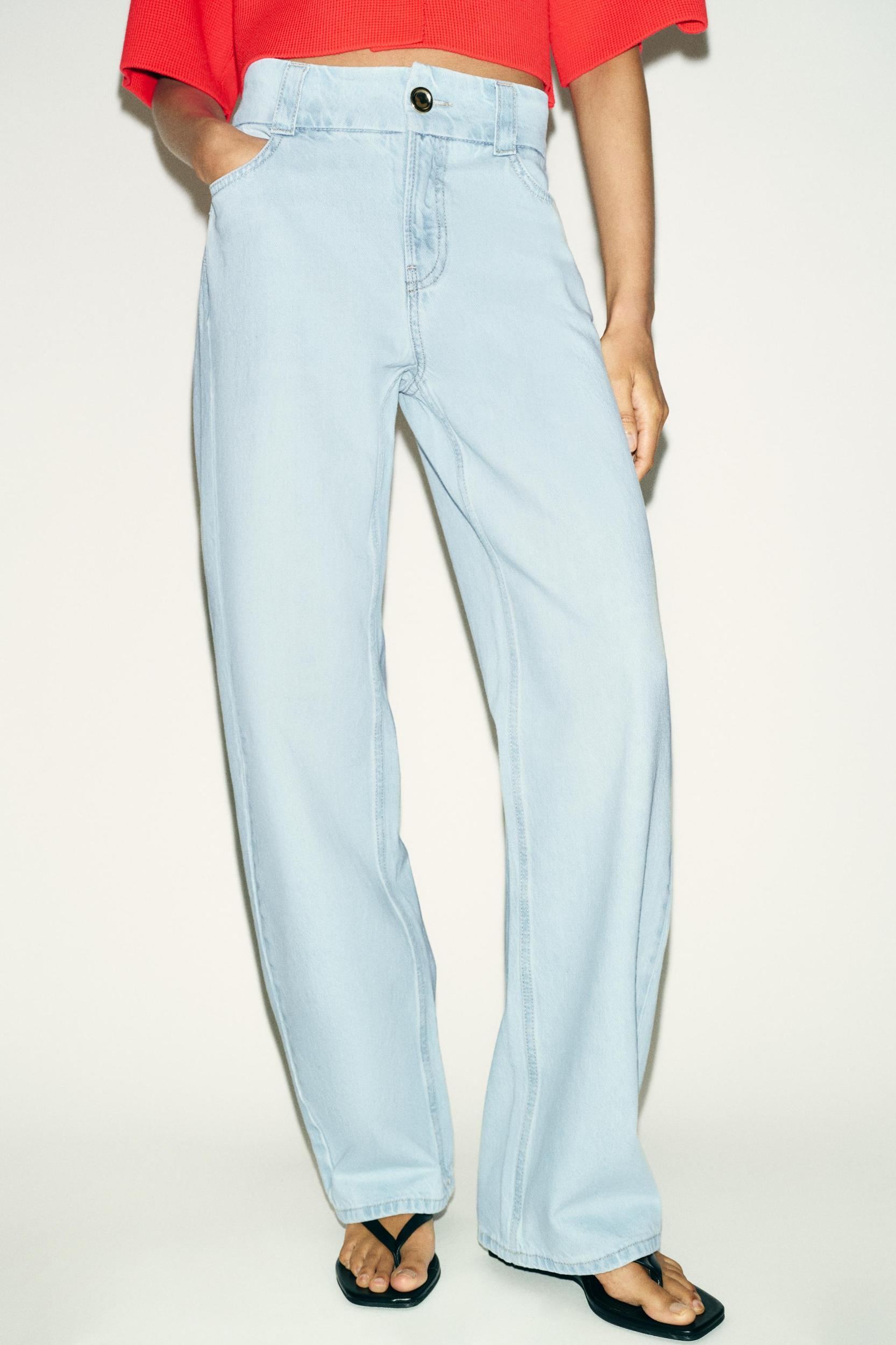 Z1975 HIGH WAIST WIDE WAIST STRAIGHT JEANS Product Image