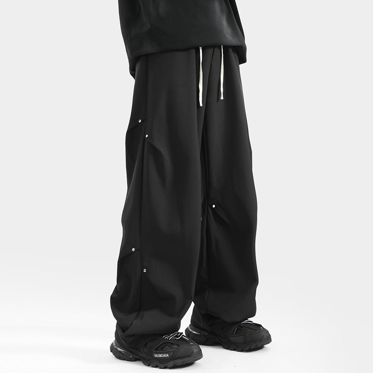 Sopula Men's Trendy Rivet Handsome Straight Pants Product Image