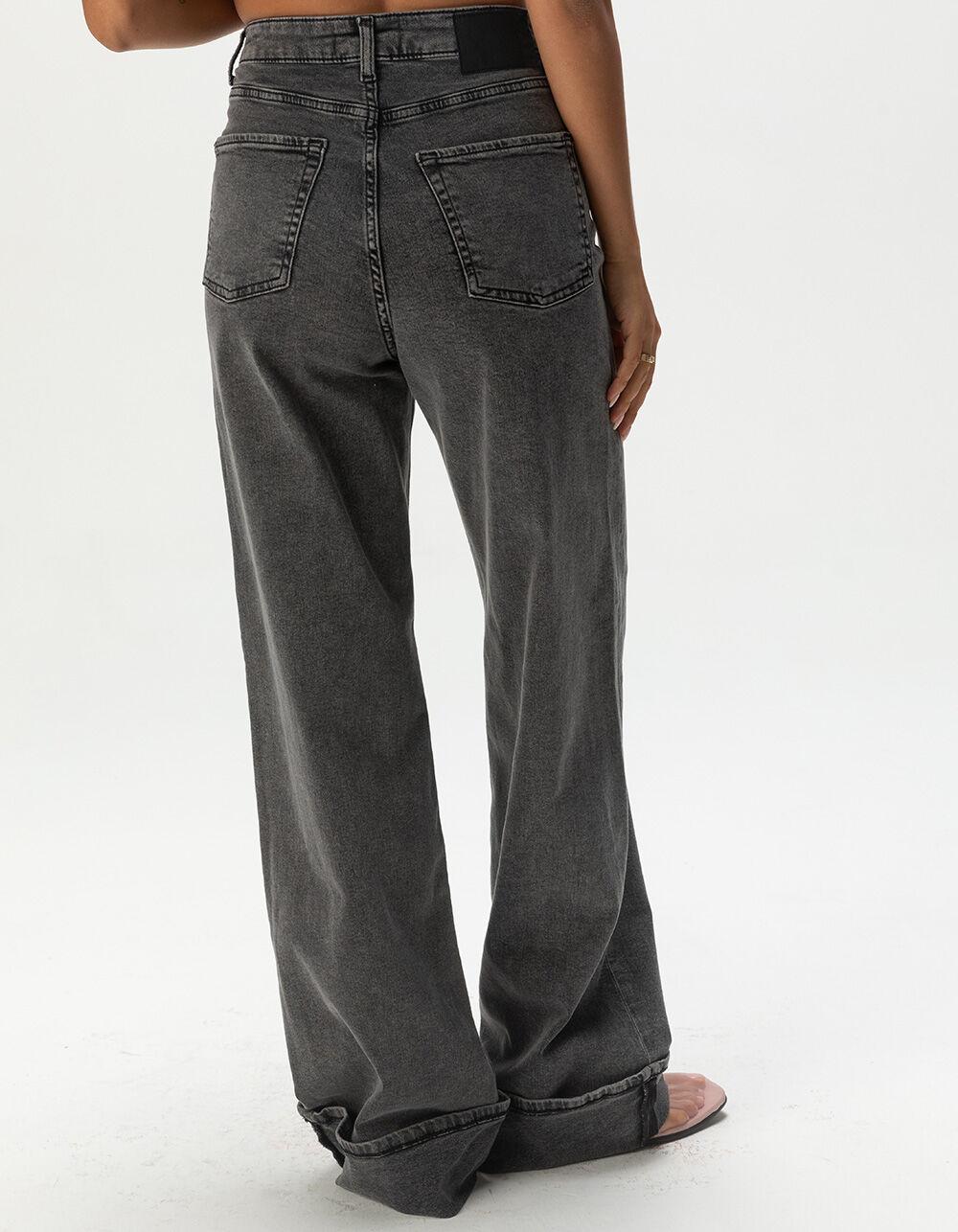 JJXX Tokyo High Waisted Wide Leg Womens Jeans - WASHED BLACK Product Image