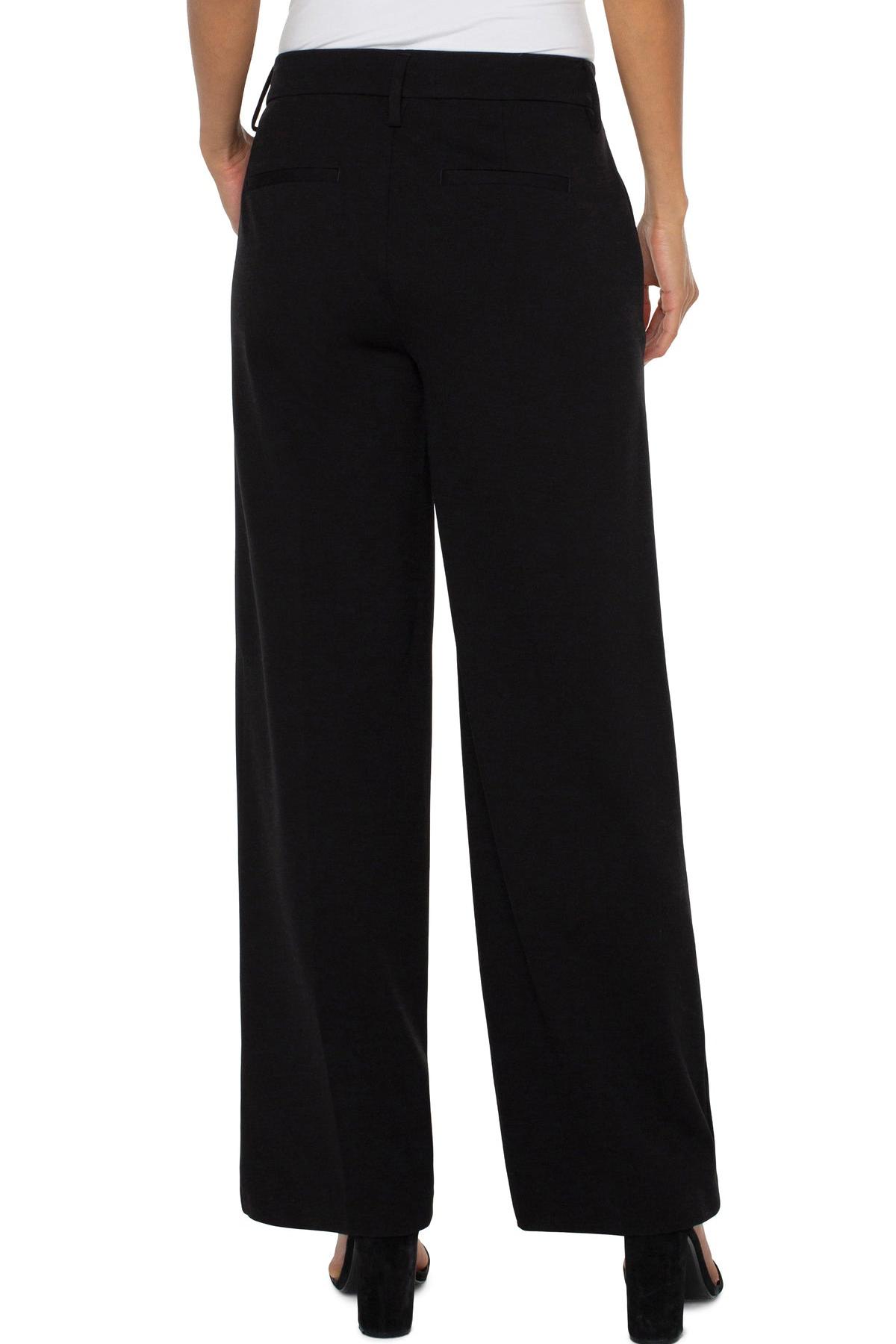 Petite Kelsey Wide Leg Trouser - Black Product Image