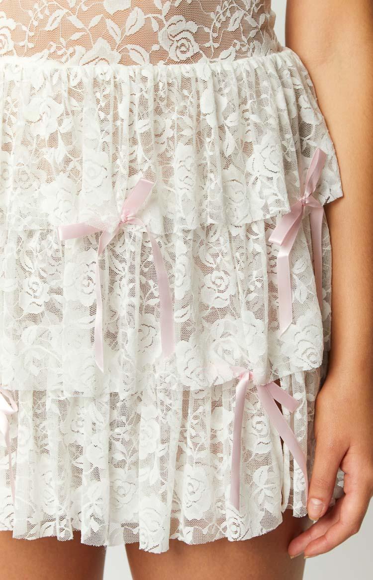 My Darling White Lace Mini Dress Product Image